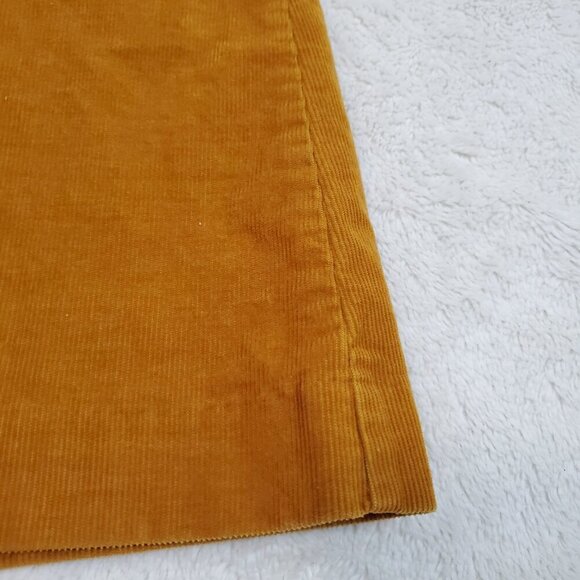 J. Crew Mustard Burnt Yellow Corduroy A Line Stretch Lined Mini Skirt Women 6 - Picture 3 of 8
